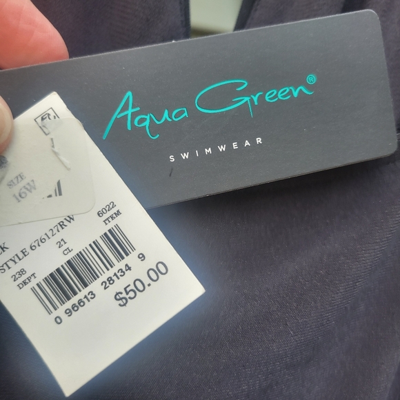 Aqua Green Swimsuit Romper - Picture 7 of 8